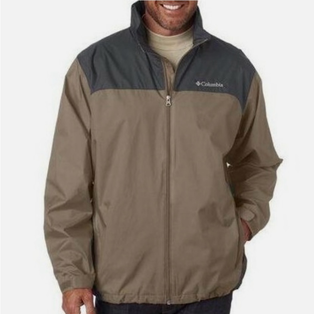 Columbia Men's Two-Tone Tusk/Grill Windbreaker Glennaker Lake Hood SZ L